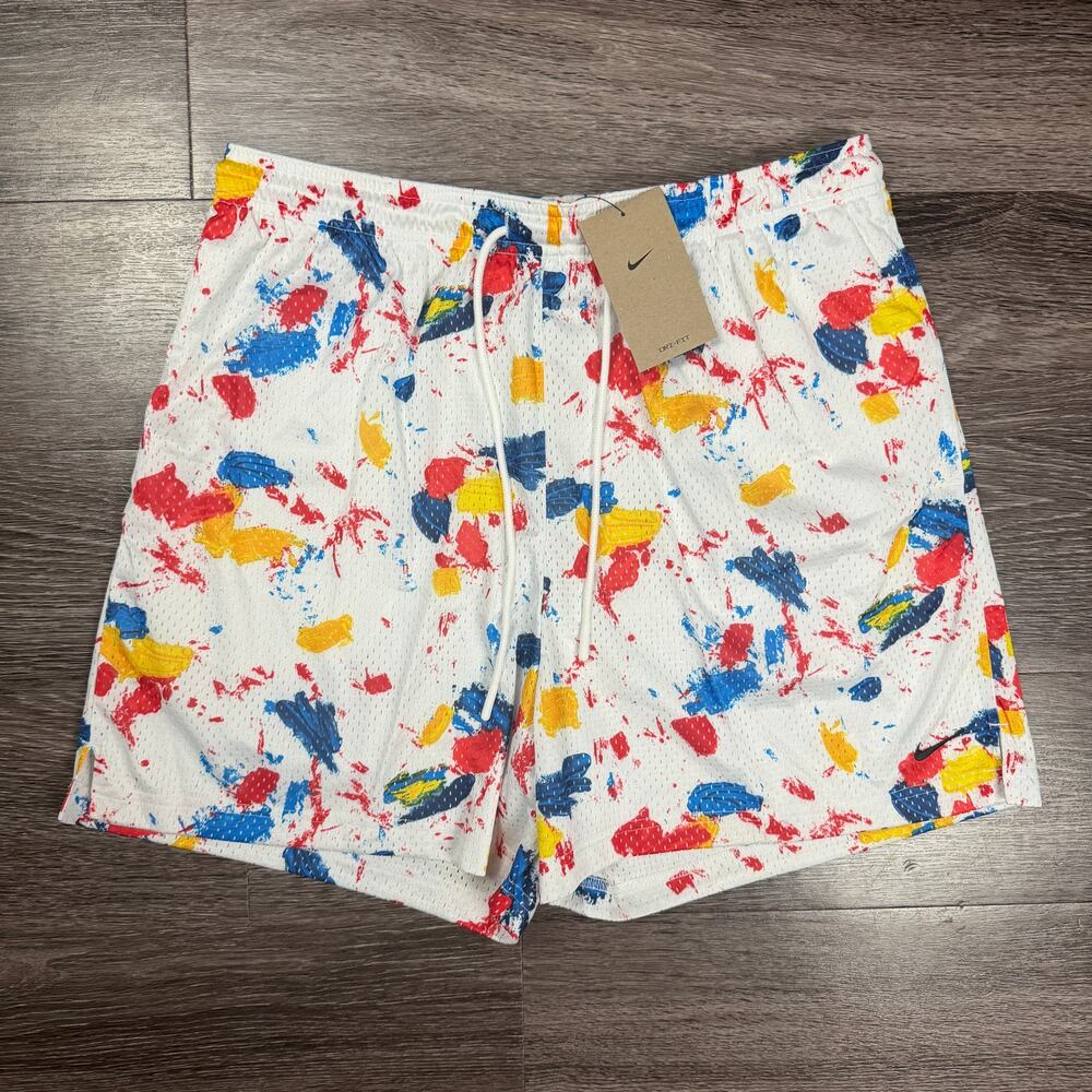 Nike Dri-FIT 5" Mesh Basketball Shorts Men's Medium Paint Splatter HV1882-100